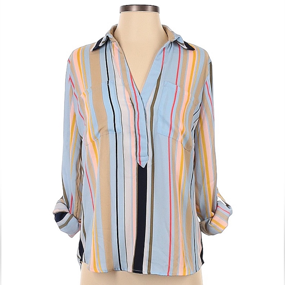 7️⃣ 7th Ave NY Design Stripped Blouse, size M 7️⃣